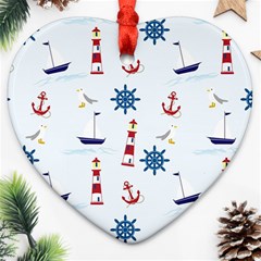 Lighthouse Heart Ornament (two Sides)