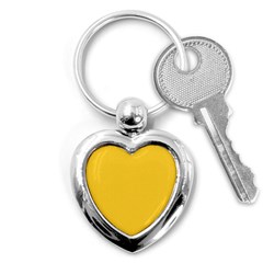 Geometric-pattern-yellow Key Chain (heart)