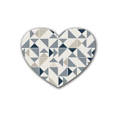 Geometric Rubber Heart Coaster (4 Pack)
