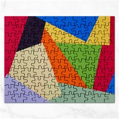 Illustration Colored Paper Abstract Background Rectangular Jigsaw Puzzl