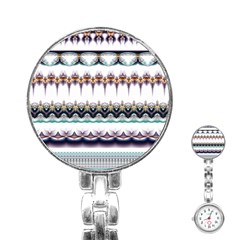 Illustration Geometric Art Dividers Borders Stainless Steel Nurses Watch