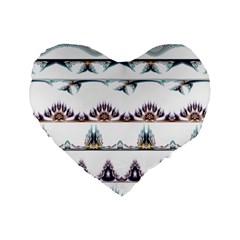 Illustrations Geometric Art Dividers Borders Standard 16  Premium Flano Heart Shape Cushions by Wegoenart