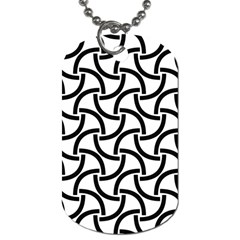 Background Monochrome Geometric Dog Tag (one Side)