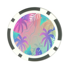 Palm-trees Poker Chip Card Guard (10 Pack)