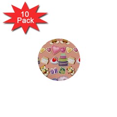 Illustration Seamless Pattern Standardize 1  Mini Buttons (10 Pack) 