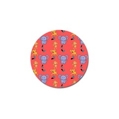 Illustration Elephant Cartoon Animal Monkey Golf Ball Marker by danenraven