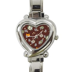 Rabbits, Owls And Cute Little Porcupines  Heart Italian Charm Watch by ConteMonfrey