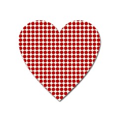 Red Pattern Seamless Texture Background Heart Magnet by artworkshop