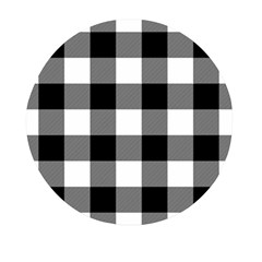 Black And White Plaided  Mini Round Pill Box (pack Of 5) by ConteMonfrey