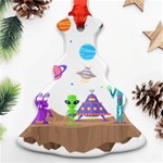 Alien Ufo Star Universe Star Vector Image Christmas Tree Ornament (Two Sides) Front