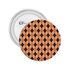 Halloween Inspired Black Orange Diagonal Plaids 2 25  Buttons by ConteMonfrey