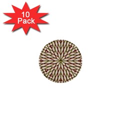 Kaleidoscope Line Triangle Pattern 1  Mini Buttons (10 Pack)  by Ravend