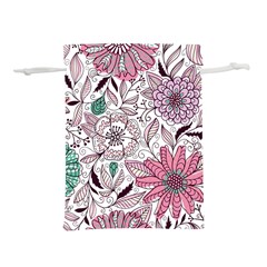 National Wind Flower Knitting Pattern Flower Symmetry Lightweight Drawstring Pouch (l)