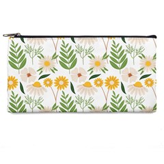 Flower White Pattern Floral Nature Pencil Case by Wegoenart