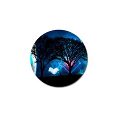 Tree Trees Surreal Universe Silhouette Golf Ball Marker (4 Pack)