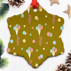 Bear 3 Snowflake Ornament (two Sides)
