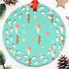Bear 6 Ornament (round Filigree)