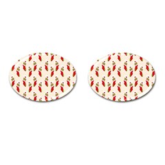 Christmas-background-christmas-stockings Cufflinks (oval)