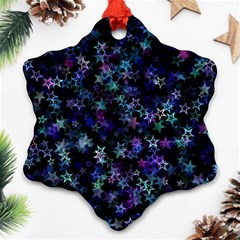 Christmasstars-002 Snowflake Ornament (two Sides)