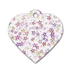 Christmasstars-004 Dog Tag Heart (two Sides)