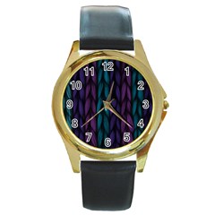 Background Round Gold Metal Watch