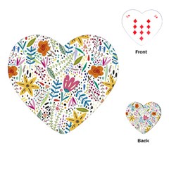 Flowers Playing Cards Single Design (heart)