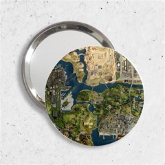 Map Illustration Grand Theft Auto 2 25  Handbag Mirrors by danenraven