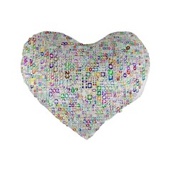 Calendar Standard 16  Premium Flano Heart Shape Cushions
