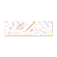 Weather Umbrella Rain Cloud Seamless Doodle Pattern Sticker Bumper (10 Pack) by danenraven