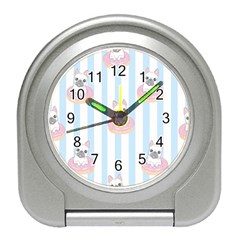 French-bulldog-dog-seamless-pattern Travel Alarm Clock by Jancukart