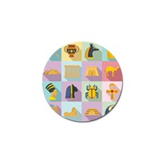 Egypt-icons-set-flat-style Golf Ball Marker