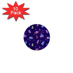Space Seamless Pattern 1  Mini Buttons (10 Pack) 