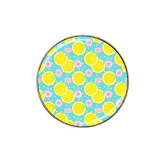 Blue Neon Lemons Hat Clip Ball Marker by ConteMonfrey