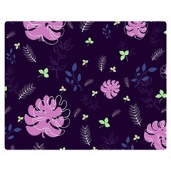 Monstera Leaves Plant Tropical Nature Double Sided Flano Blanket (medium) 