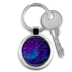 Realistic Night Sky With Constellation Key Chain (round) by Wegoenart
