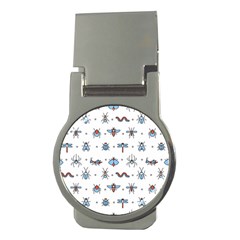 Insect Icon Seamless Pattern Money Clips (round)  by Wegoenart