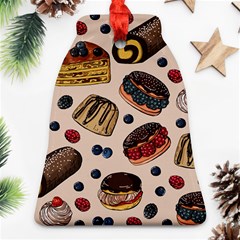 Seamless Pattern With Sweet Cakes Berries Ornament (bell) by Wegoenart