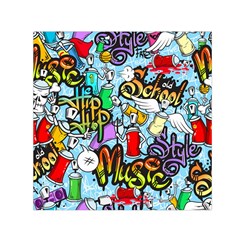 Graffiti Characters Seamless Patterns Square Satin Scarf (30  X 30 )