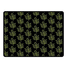 Autumn Leaves Black Double Sided Fleece Blanket (small)  by ConteMonfrey