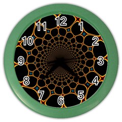 Fractal Abstract Web Art Digital Color Wall Clock by Ravend
