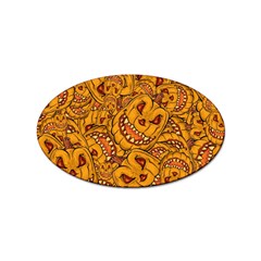 Halloween Background Halloween Texture October Sticker Oval (10 Pack) by Wegoenart
