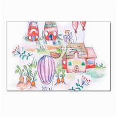 Easter Village  Postcard 4 x 6  (pkg Of 10) by ConteMonfrey