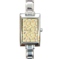 Christmas Textur 05 Rectangle Italian Charm Watch by artworkshop