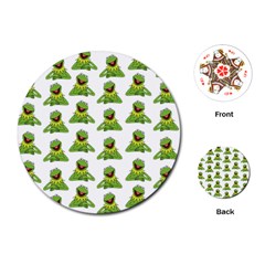 Kermit The Frog Playing Cards Single Design (round) by Valentinaart
