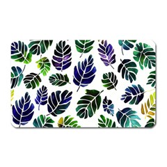 Leaves Watercolor Ornamental Decorative Design Magnet (rectangular)