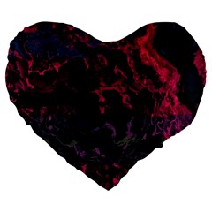 Granite Glitch Large 19  Premium Heart Shape Cushions by MRNStudios