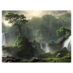 Waterfall River Fantasy Dream Planet Matte Double Sided Flano Blanket (extra Small) by Uceng