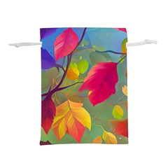Leaves Foliage Autumn Branch Trees Nature Forest Lightweight Drawstring Pouch (s) by Uceng