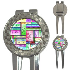 Colorful Pattern 3-in-1 Golf Divots