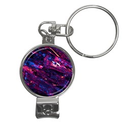 Space Futuristic Shiny Abstraction Nail Clippers Key Chain by Pakemis